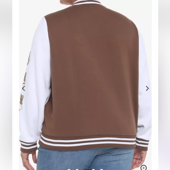 Teddy Bear Desserts Girls Varsity Jacket Plus Size - Picture 2 of 6